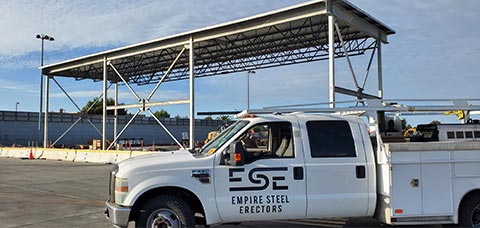 Project airport in California step four. Empire Steel Erectors